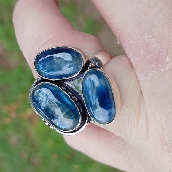New Multi Kyanite 925 Silver Ring. - Picture 6 of 16